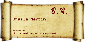 Braila Martin névjegykártya